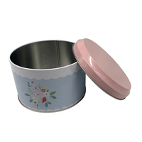 Petite boîte en fer blanc ronde de qualité alimentaire pour chocolat et bonbons, hermétique avec couvercle à vis, personnalisable avec impression sur mesure