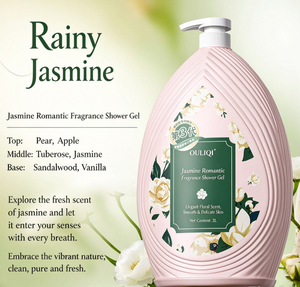 Gel douche parfumé Ouliqi Rose Ardente, hydratant, longue durée, 500ml et 2L, pour le bain et les soins corporels à domicile - Product Image 3