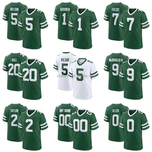Jersey de Fútbol Americano de los New York Jets Bordado al por Mayor # 5 Garrett Wilson # 7 Justin Fields # Uniforme de Fútbol Americano de Breece Hall Número 20 - Product Image 1