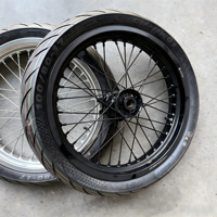 Roues Supermoto universelles pour Surron Ultra Bee X avec jantes chromées de 17 pouces pour kit de conversion de course sur route