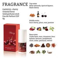 Nouveau Parfum Solide en Stick pour Femme, 6g, Longue Durée, aux Notes Florales de Campanule, Cerise, Ambre et Musc Blanc