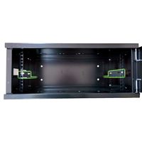 Armoire de serveur miniature murale 4U, boîtier de rack réseau, porte pleine, acier enduit de poudre noire, serrure, 19 pouces, 15U, 18U, 12U