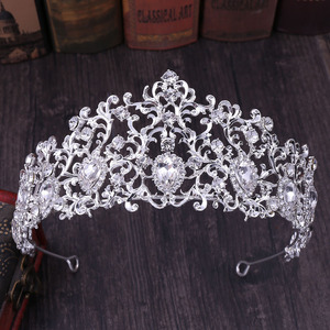 Accessori per capelli da sposa per feste di Festival all'ingrosso Princess Girls Bridal Crown Tiara Glass strass Crown diademi - Product Image 4