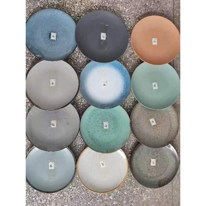 Assiette à dîner ronde en céramique de 10.5 pouces de couleur assortie Expédition de qualité C jetable immédiate - Product Image 5