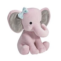 Twinkle Toes Rose Éléphant En Peluche Couette Doux Coton Tissu Logo Personnalisé Style Mignon