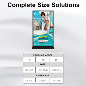 Pantalla Táctil LCD 4K de 70-86 Pulgadas, Pantalla Completa de 28.5mm, Kiosco Digital de Gran Formato con Sistema Android y Windows para Publicidad, Kioscos de Pie - Product Image 2