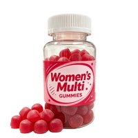 Gummies multivitaminées naturelles sans sucre à la fraise pour femmes, marque privée, pour la santé digestive des femmes