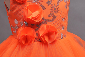 Robe <span class=keywords><strong>de</strong></span> Bal Fille d'Honneur en <span class=keywords><strong>Tulle</strong></span> Style Occidental, Robe <span class=keywords><strong>de</strong></span> Mariée Rose pour Fête, Modèle Superposé, Robes <span class=keywords><strong>de</strong></span> Bal Enfant pour 3-12 Ans - Product Image 6