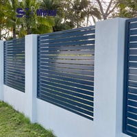 Panneaux de clôture en alliage d'aluminium écologiques, revêtement poudré noir, hauteur 6 pieds, pour bordure de jardin et usage extérieur (vente en gros)