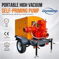 Pompe centrifuge haute pression de 6 pouces, moteur diesel, auto-amorçante, à haut vide, pour le déshydratage des mines