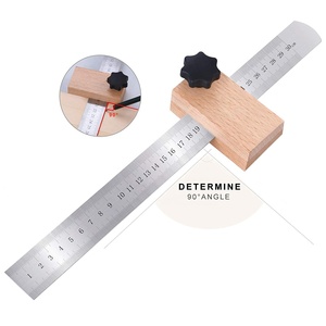 Calibrador de escala cuadrada, localizador de carpintería, regla de acero inoxidable, medidor de marcado, novedad - Product Image 2