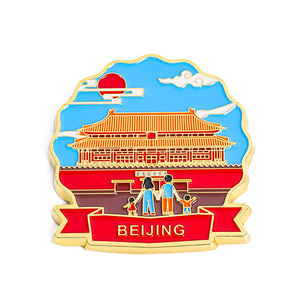 Imanes de nevera metálicos promocionales personalizados con temática nacional, recuerdos personalizados de fábrica OEM - Product Image 3