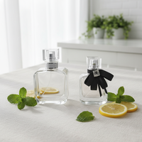 Flacons de parfum en verre anti-enfants avec pompe pulvérisatrice, MOQ 500 pièces, 30ml 50ml 100ml, tailles personnalisables, boîte plate