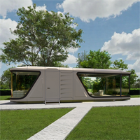 Maison préfabriquée moderne de luxe, capsule spatiale pratique, cabine mobile, séjour touristique, conteneur préfabriqué, hôtel en acier et verre