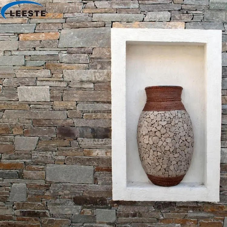 Various Colors cheap price wall cladding Irregular shaped Rusty Slate Culture Stone plate