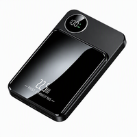 Batterie externe sans fil magnétique multicolore, capacité 1w/2w, charge rapide sans fil, affichage numérique, batterie externe portable mince