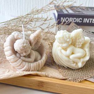 精巧な手作りのソイワックスローズエンジェルアロマキャンドル - 結婚式の記念品＆テーブルセンターピースデコレーション、母の日＆クリスマスに - Product Image 5