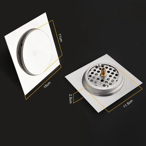 Giá Thấp Thép không gỉ vuông tắm giấu bấm vào <span class=keywords><strong>Pop</strong></span> <span class=keywords><strong>Up</strong></span> chống mùi thoát nước sàn với bìa cho phòng tắm - Product Image 5