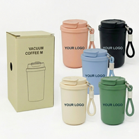 Nouveau style 2026 – Tasse de voyage isotherme en acier inoxydable à double paroi de 380 ml avec poignée, sans BPA, pour café et aliments, qualité alimentaire