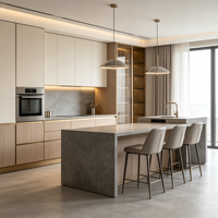 Armoire de chambre sur mesure Oberay en MDF, meuble de rangement autoportant écologique pour appartements, villas et projets hôteliers, avec conception 3D gratuite