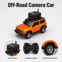 Voiture télécommandée 1/64 style Bronco avec caméra HD 720P 2.4G, longue portée, fonction Follow Me, prête à l'emploi, jouet électrique pour enfants 8+, cadeau