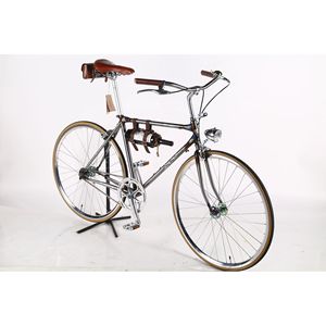 Bicicleta de Carretera Deseo 700c con Cuadro de Acero Cromado, Estilo Clásico, con Soporte y Asiento Ajustable - Product Image 4