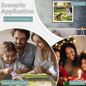 Photo personnalisée diamant peinture 5d bricolage image <span class=keywords><strong>strass</strong></span> diamant broderie Art décor à la maison Parent-enfant cadeaux uniques - Product Image 5
