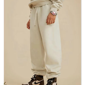 Logo personnalisé pour l'estampage à chaud en relief 3D pour pantalon oversize en molleton polyester/coton délavé pour homme, style streetwear - Product Image 2