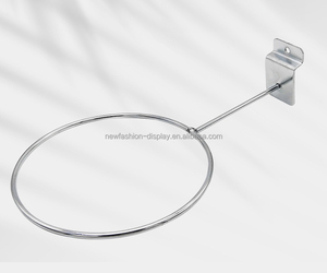 Bán Buôn Lưới Treo Tường Bóng Móc Chủ Kim Loại Chrome Chữ Thập Hình Bầu Dục Thanh Bóng Đá Hoặc Bóng Rổ Hiển Thị Giá Slatwall Móc - Product Image 6