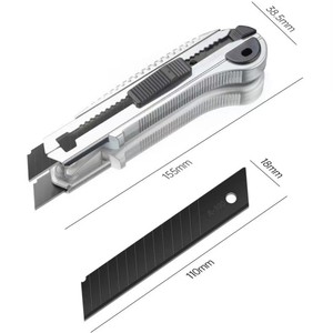 Cuchillo deslizante de 18mm, cuchilla de carga automática de alta resistencia, cuchillo cortador de utilidad con 5 uds. - Product Image 5
