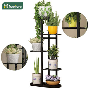 Support à fleurs multifonctionnel en fer forgé, étagère de sol simple pour plantes succulentes de salon, présentoir à plantes, porte-fleurs - Product Image 4