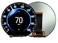 Panel layar LCD bulat TFT 480*480 2.47 inci 2.5 inci 35 pin 480x480 pengontrol papan pengemudi 2.47 layar bulat LCD