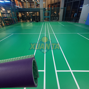 Suelo de Vinilo de PVC para Uso Deportivo, Impermeable, Antideslizante, de Linóleo y Goma, para Interiores, Canchas de Baloncesto - Product Image 3