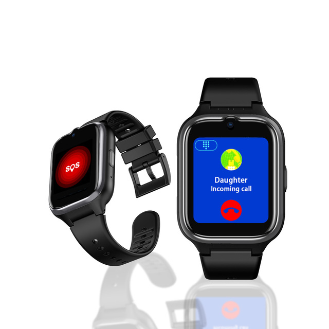 Geo-Fence 4G Video Call SOS Emergency GPS Navigation Tracking Button Smart Watch for Elderly & Kids with Rechargeable Battery