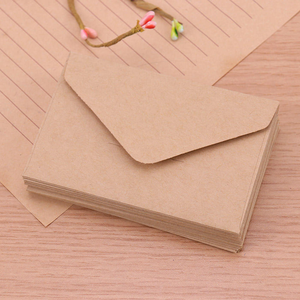 Vintage Style <strong>Mini</strong> Kraft Paper <strong>Envelopes</strong> for Card Kraft Paper <strong>Envelopes</strong>-Postcard Ribbon Tie Red Packet Style Wallet Gift Envelop - Product Image 2
