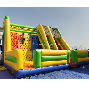 Centro de Entrenamiento Público, Muro de Escalada Inflable, Castillo Hinchable con Tobogán <span class=keywords><strong>para</strong></span> Niños y <span class=keywords><strong>Adultos</strong></span>, Casa de Brinco, Trampolín - Product Image 1