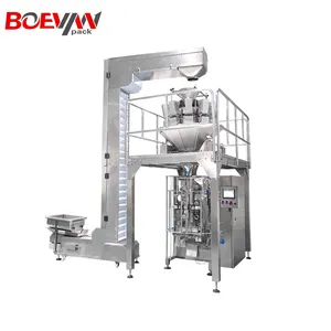 multi line plastic vertical rice grain nut popcorn liquid pack packing machine with vacuum auto cutter