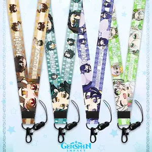64 Styles Phone Straps Popular Game Character Neuvillette Furina Wriothesley Cosplay Hanging Rope Anime Card Holder Lanyard