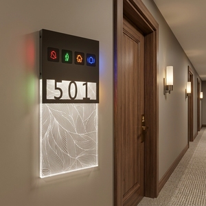 <span class=keywords><strong>Campanello</strong></span> LED Personalizzato con Schermo Touch, Targa Illuminata con Numero Stanza per Hotel e Appartamenti - Product Image 1