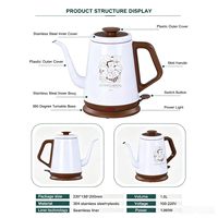 Bouilloire électrique compacte 1,0 L à bec col de cygne mécanique pour café et thé, OEM ODM
