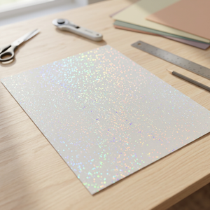 Sequins Transparent Self Adhesive Holographic PET Film Waterproof Stickers for Crafting & Packaging Decoration Bulk Wholesale - Product Image 3