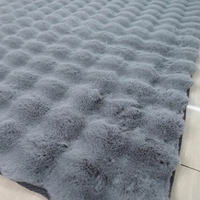 Tapis d'intérieur personnalisé en fausse fourrure, texture bulle, antidérapant, adapté aux animaux domestiques, pour salon et chambre à coucher
