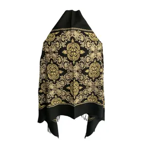 2023 New Design Embroidered Scarf Women Autumn and winter Ethnic Style Cashmere Thickened Warm Shawl Soft lady Pashmina