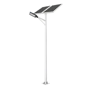 Super brightness warm white 40w 60w 80w split led mono cell gel battery solar street light pole with light