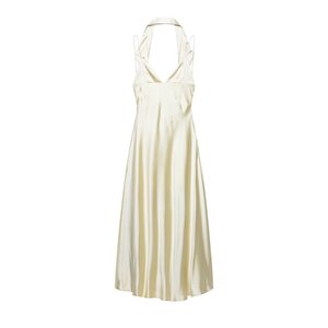 navy blue dress for baby girl Prada Neck-Scarf Backless Cady Crepe Midi Dress main image 0