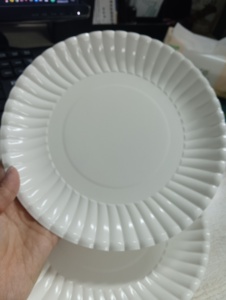 Platos Desechables de Papel Blanco, Redondos y Rectangulares, Recubiertos para Uso Comercial, Estilo Sólido - Product Image 5