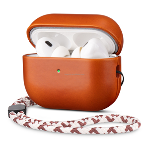 Funda de Cuero Encerado Vintage para Auriculares <span class=keywords><strong>AirPods</strong></span> <span class=keywords><strong>Pro</strong></span> 3, Protección Total, Compatible con <span class=keywords><strong>Carga</strong></span> Inalámbrica - Product Image 2
