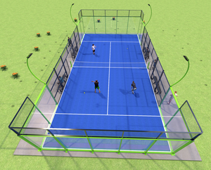 Pista de Pádel con Pilar de Vidrio de Diseño Minimalista, Phuoc Thinh, Elegante Cancha de Pádel Transparente, Exportación al por Mayor - Product Image 1