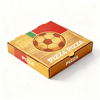 HuiLong SJB-PS-009 Vente en gros usine de boîtes à pizza ondulées, commande en gros, motifs football, dimensions personnalisées, pliables, usage commercial