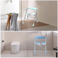 Chaise de douche pliable antidérapante en alliage d'aluminium pour personnes âgées dans les salles de bain des maisons de retraite, capacité de 150 kg, dispositif médical de classe II